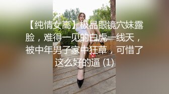 【纯情女高】极品眼镜穴妹露脸，难得一见的白虎一线天，被中年男子家中狂草，可惜了这么好的逼 (1)