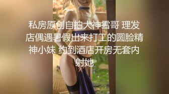 私房原创自拍大神雪哥 理发店偶遇暑假出来打工的圆脸精神小妹 约到酒店开房无套内射她