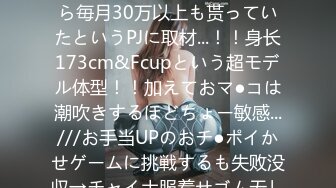 【J●时代からP活&爱人契约していた长身巨乳PJ】おじから毎月30万以上も贳っていたというPJに取材...！！身长173cm&Fcupという超モデル体型！！加えておマ●コは潮吹きするほどちょー敏感...///お手当UPのおチ●ポイかせゲームに挑戦するも失败没収→チャイナ服着せゴム无し生挿入！Gスポ直